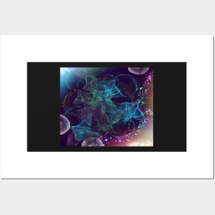 Abstract vivid alcohol ink Posters and Art